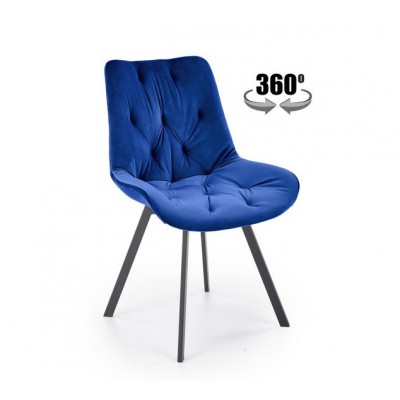 Стул HALMAR K519 синий/черный, поворотный